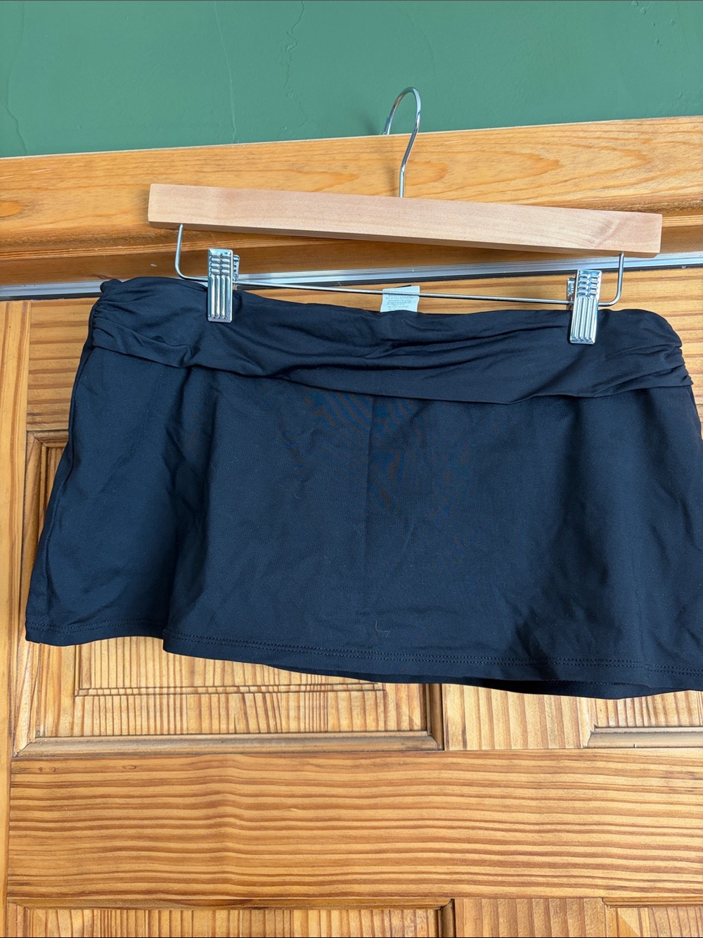 Chaps Black skirt bathing suit bottoms